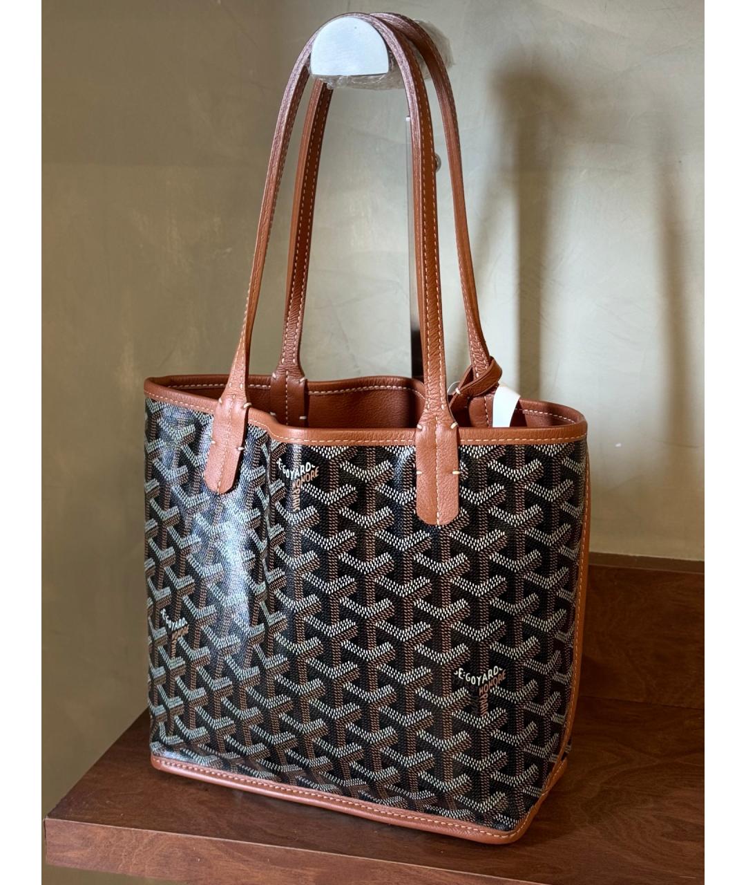GOYARD Коричневая сумка тоут из искусственной кожи, фото 4