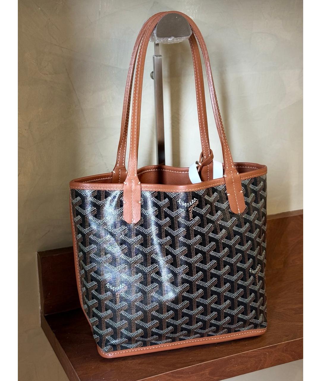 GOYARD Коричневая сумка тоут из искусственной кожи, фото 5