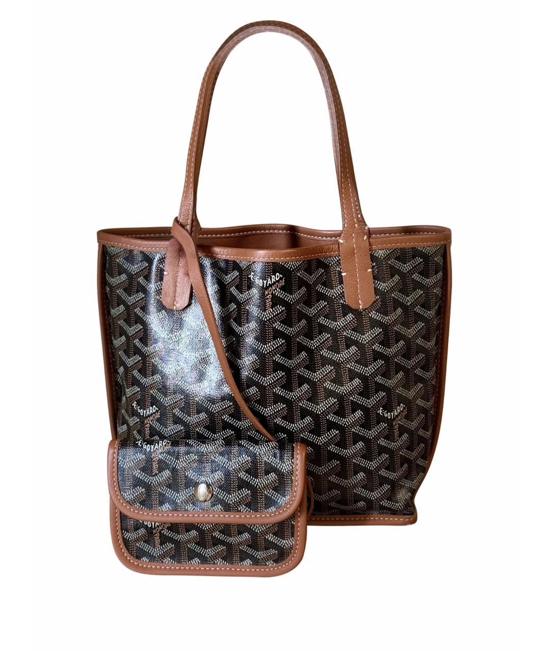 GOYARD Коричневая сумка тоут из искусственной кожи, фото 1