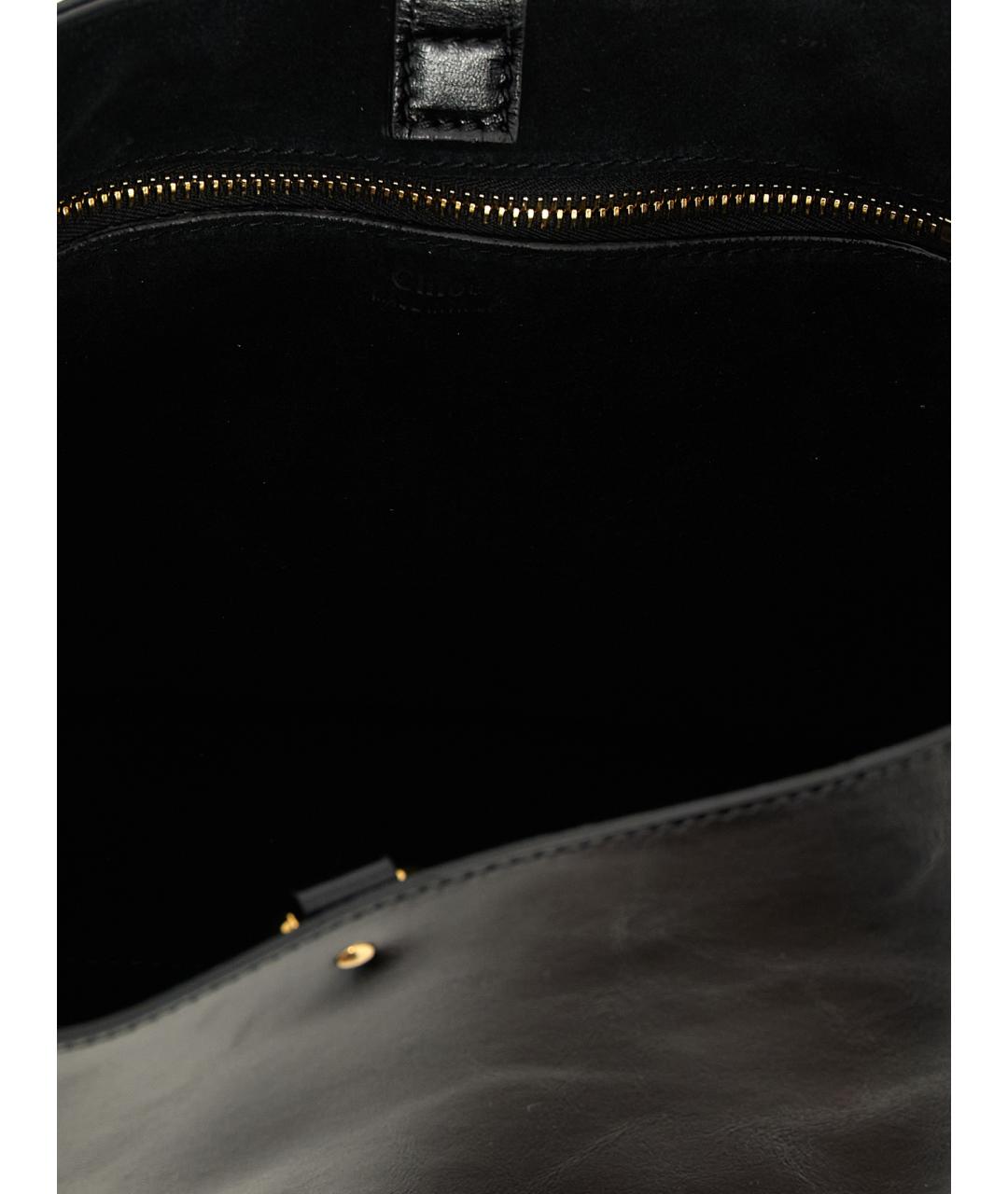 CHLOE Черная кожаная сумка через плечо, фото 4