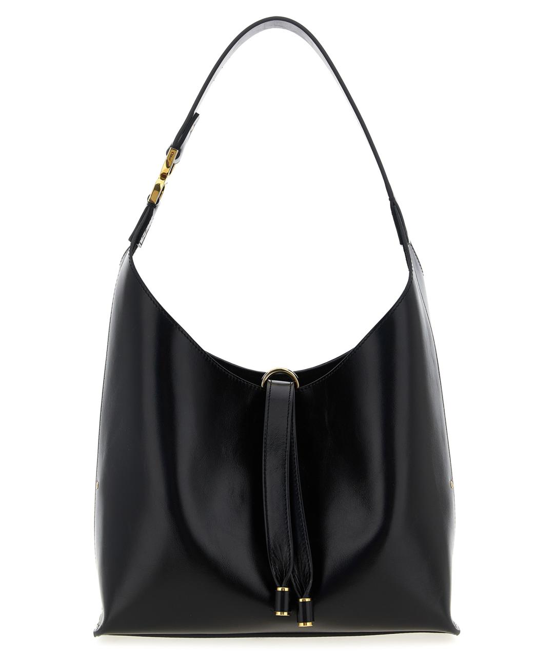 CHLOE Черная кожаная сумка через плечо, фото 1