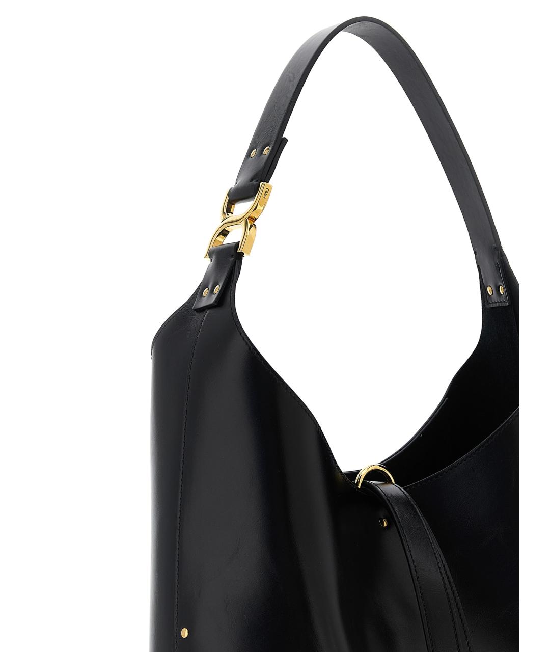 CHLOE Черная кожаная сумка через плечо, фото 3