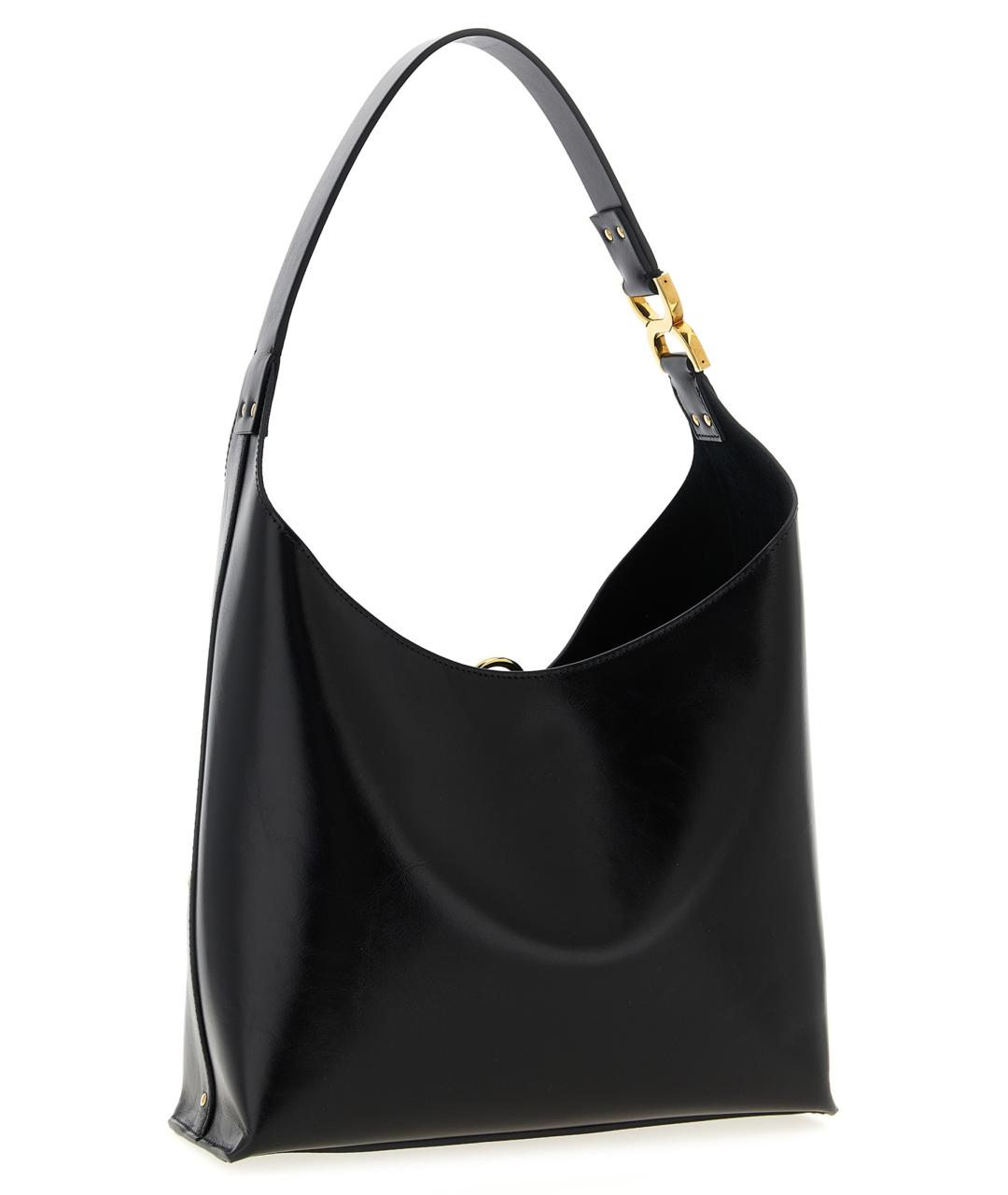 CHLOE Черная кожаная сумка через плечо, фото 2