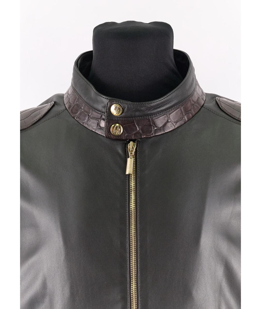 BRIONI Коричневая кожаная куртка, фото 4