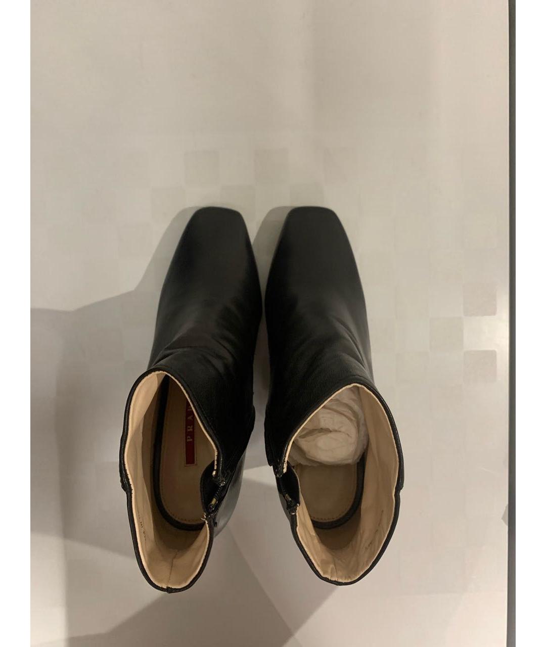 PRADA Черные кожаные ботильоны, фото 3
