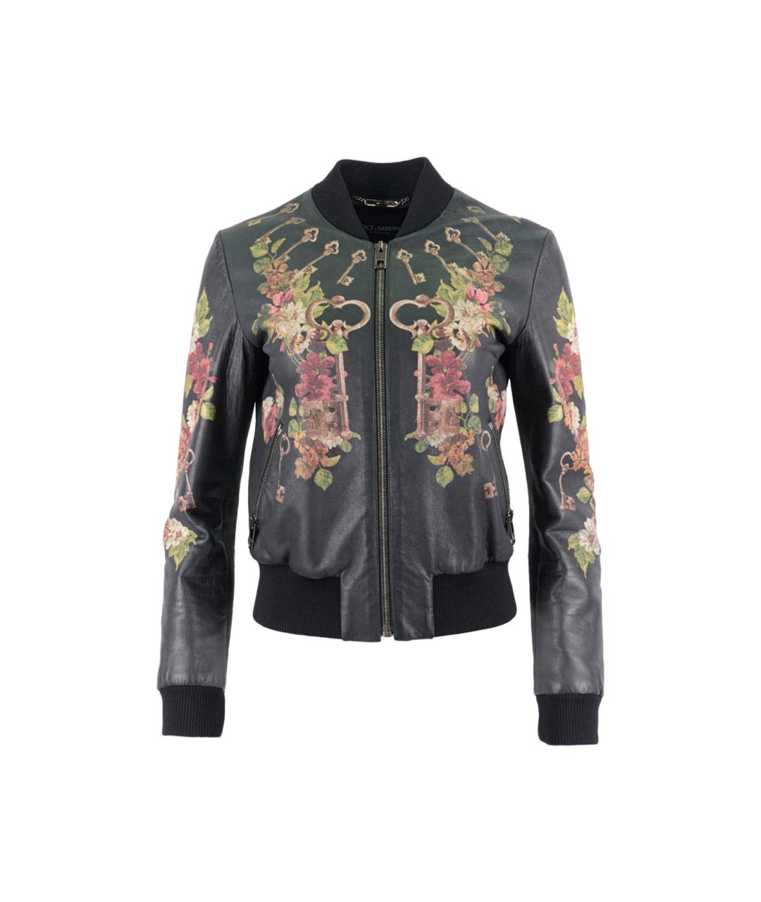 DOLCE&GABBANA Черная кожаная куртка, фото 1