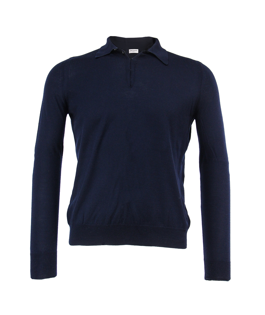 SAINT LAURENT Темно-синий шерстяной джемпер / свитер, фото 1