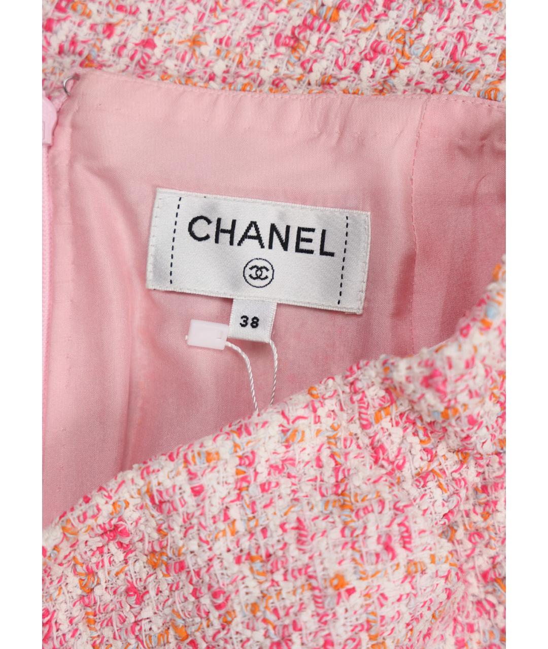 CHANEL Розовая хлопковая юбка миди, фото 5