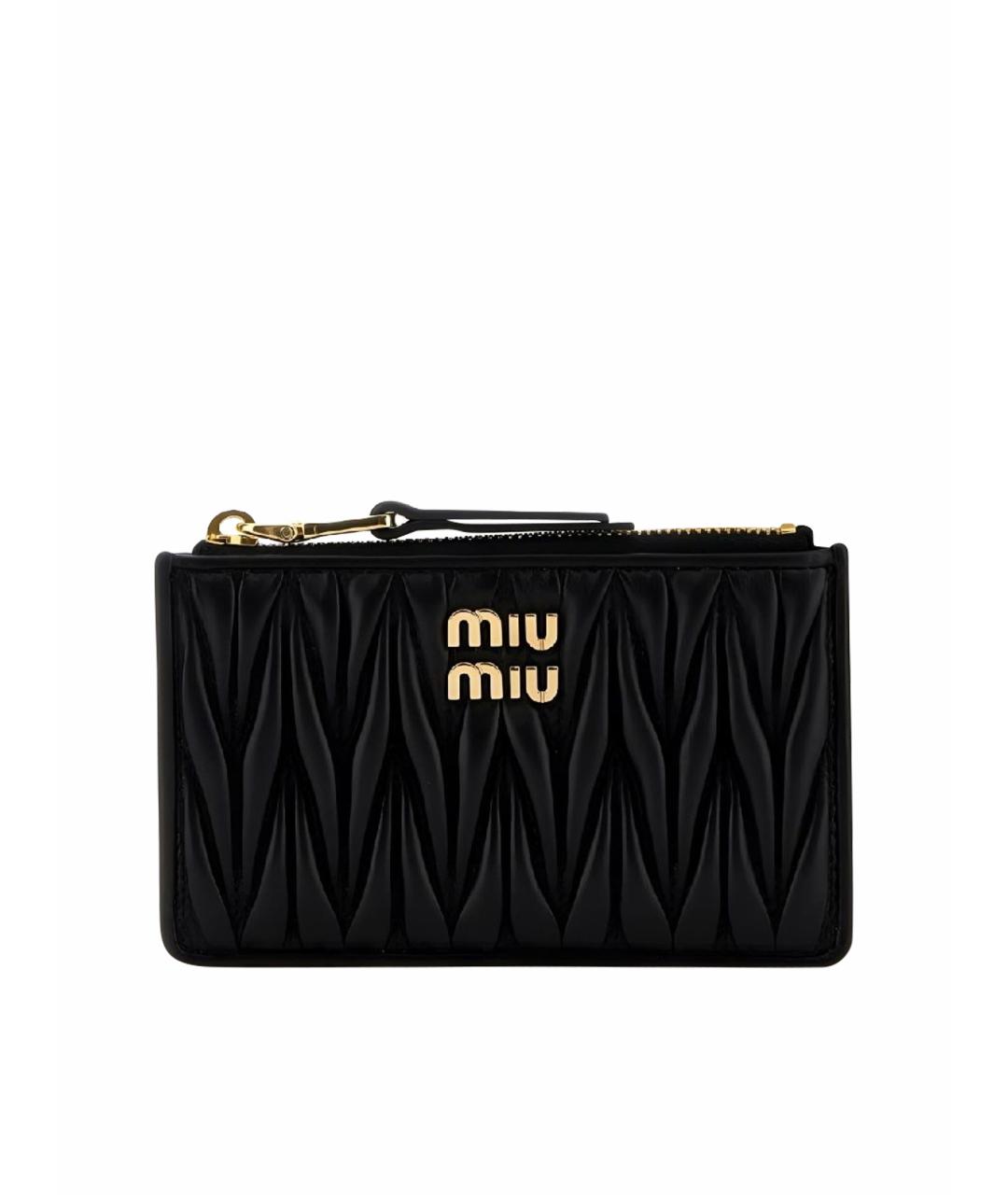 MIU MIU Черный кожаный кардхолдер, фото 1