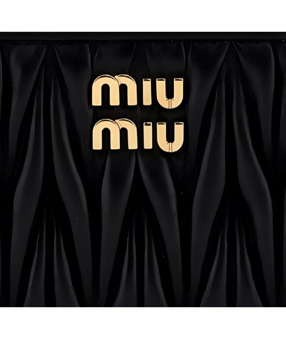 MIU MIU Черный кожаный кардхолдер, фото 3