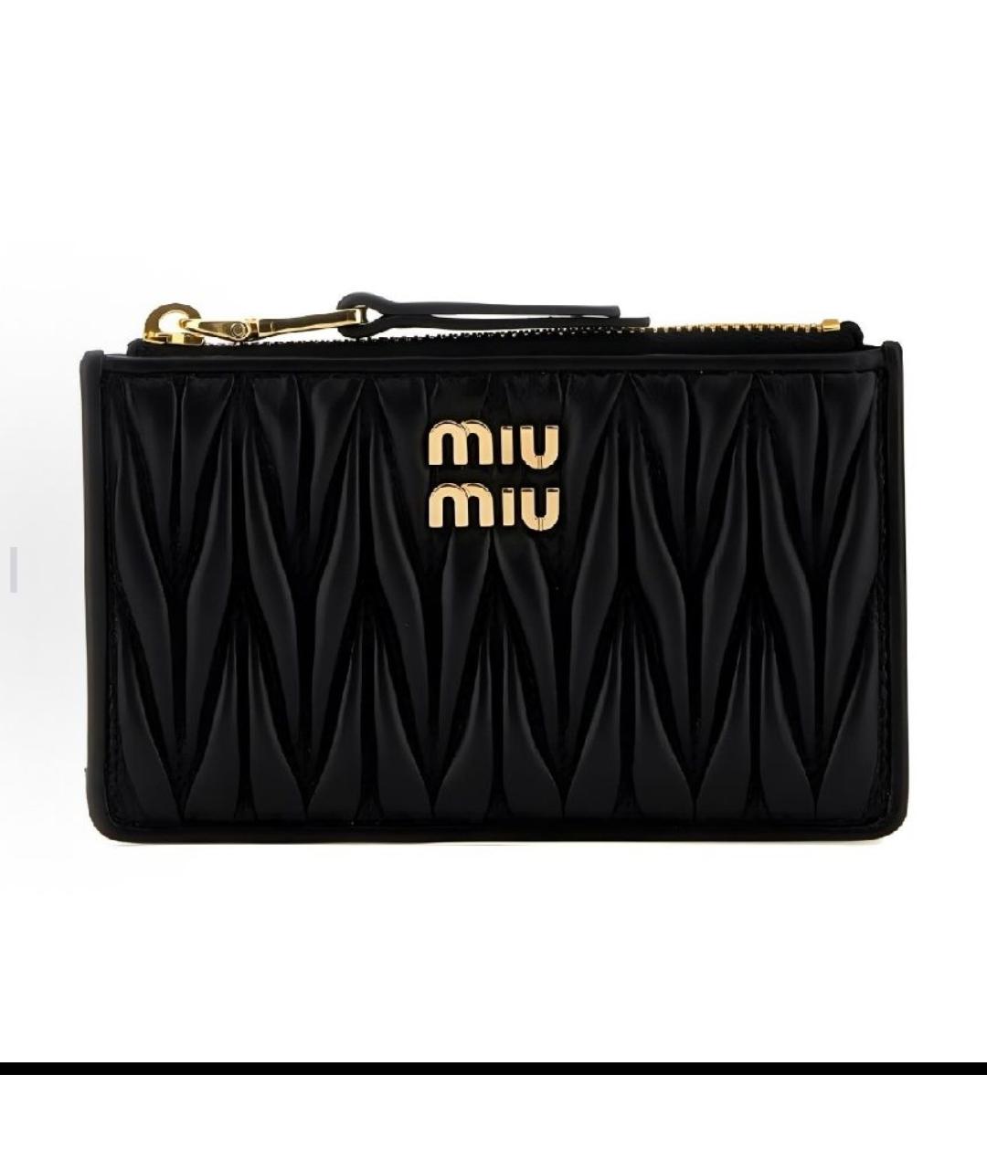 MIU MIU Черный кожаный кардхолдер, фото 6