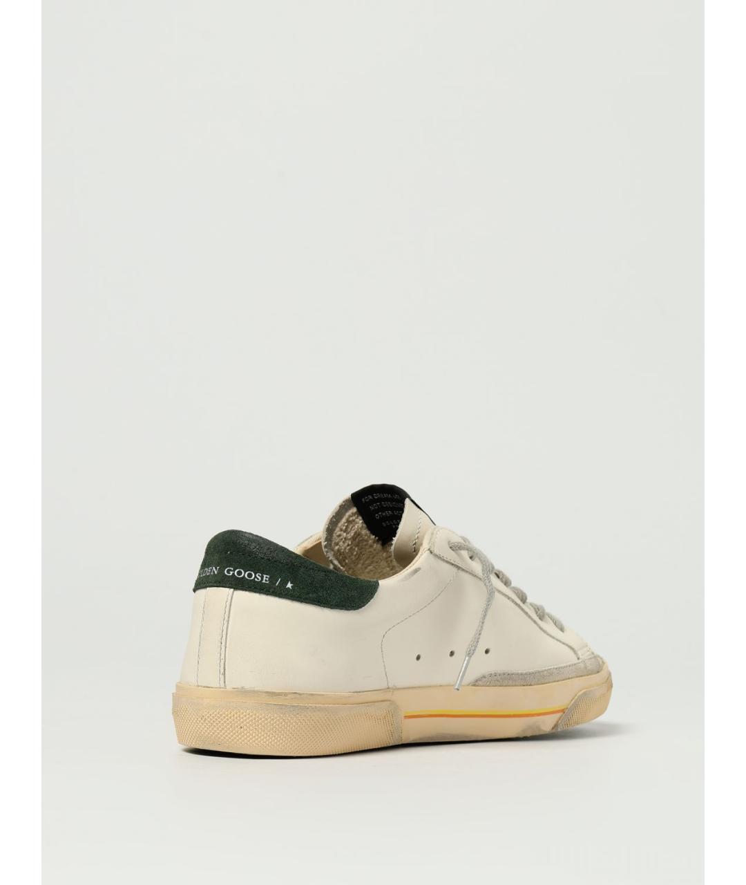 GOLDEN GOOSE DELUXE BRAND Бежевые кожаные низкие кроссовки / кеды, фото 3