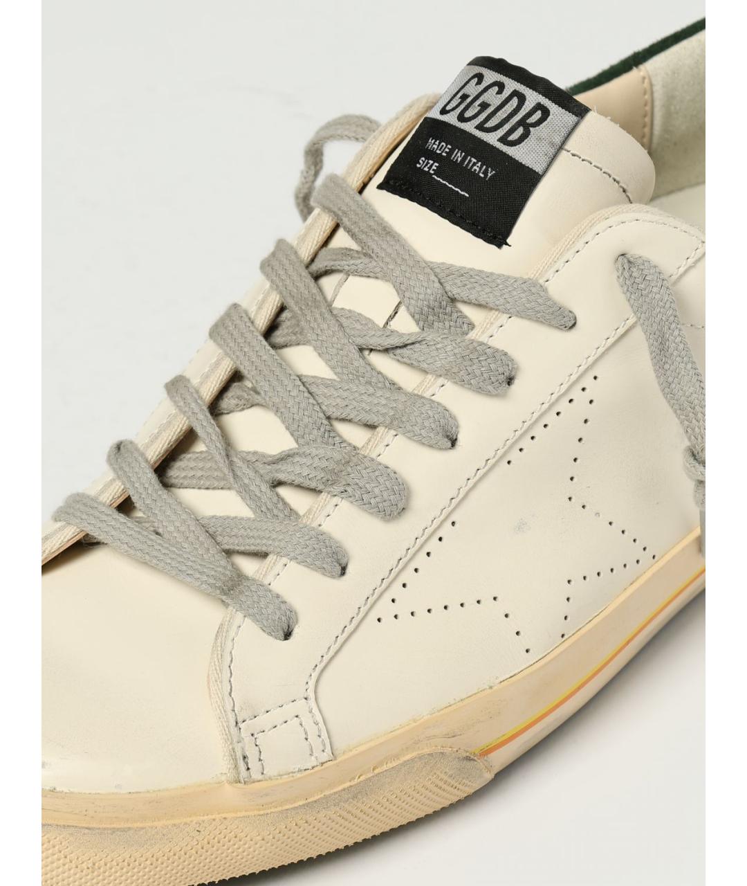 GOLDEN GOOSE DELUXE BRAND Бежевые кожаные низкие кроссовки / кеды, фото 4