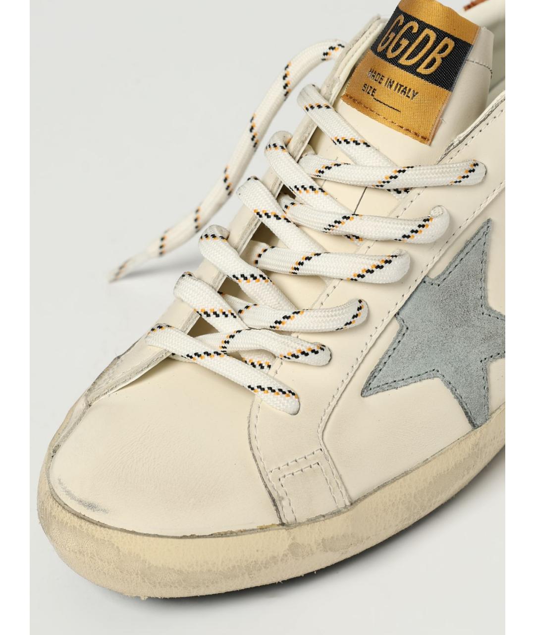 GOLDEN GOOSE DELUXE BRAND Бежевые кожаные низкие кроссовки / кеды, фото 4