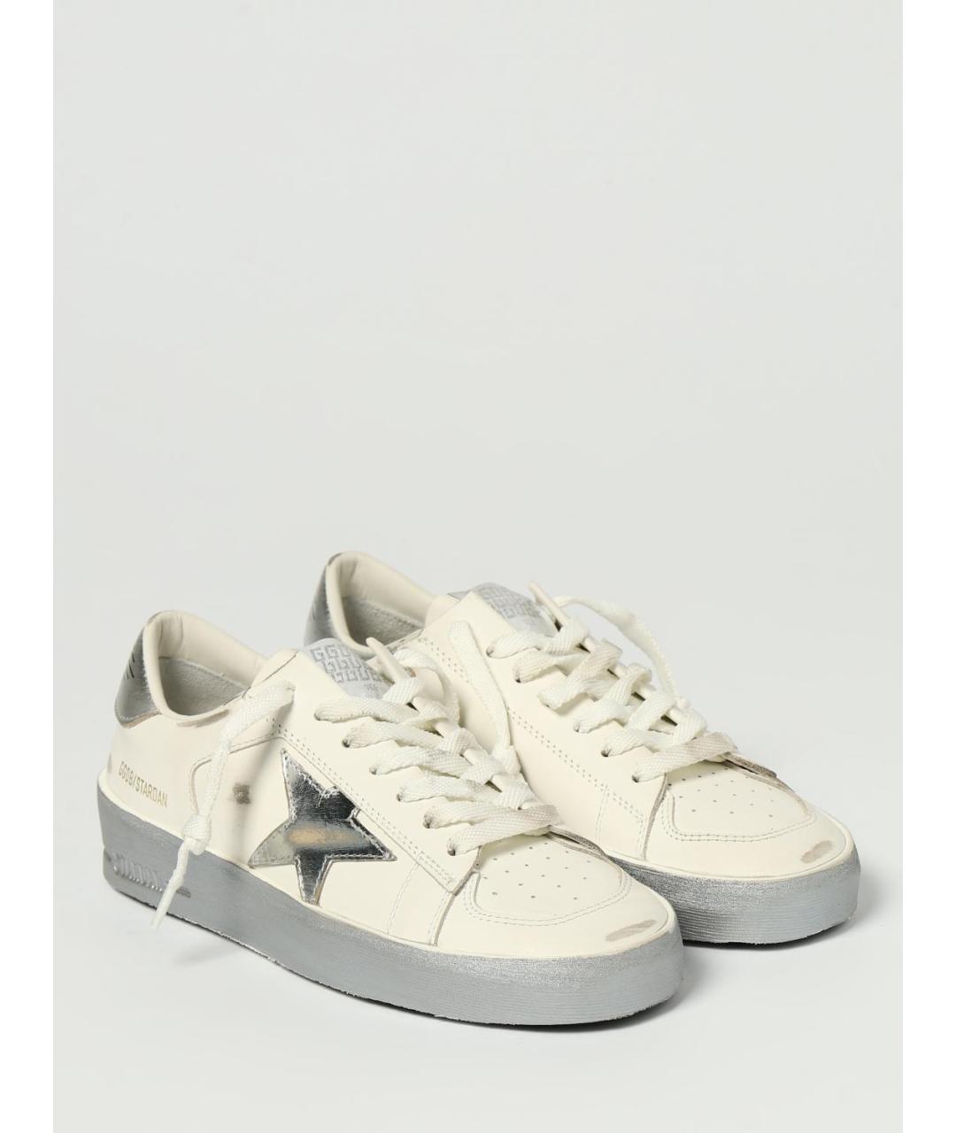 GOLDEN GOOSE DELUXE BRAND Белые кожаные кеды, фото 2