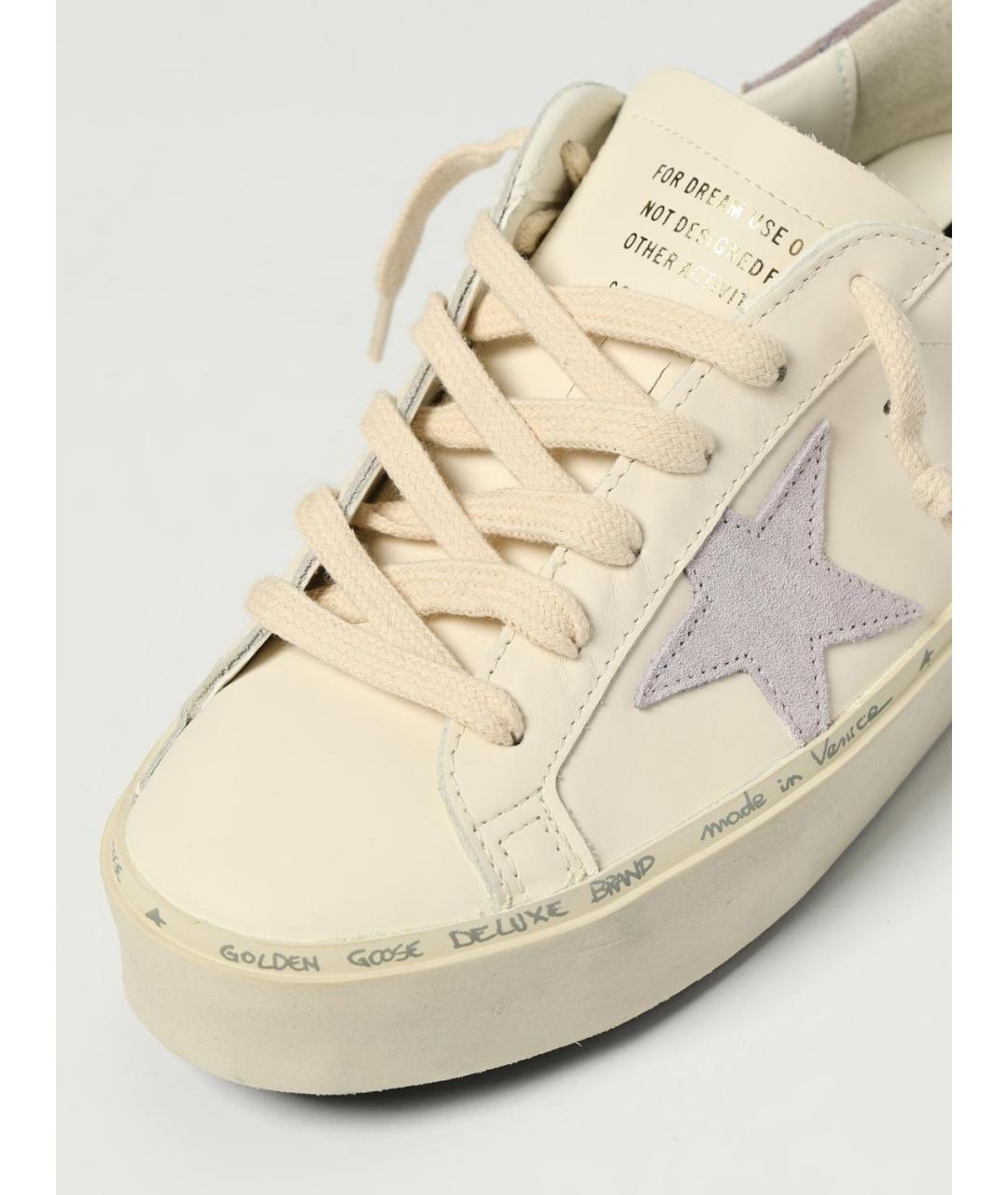 GOLDEN GOOSE DELUXE BRAND Бежевые кожаные кеды, фото 4