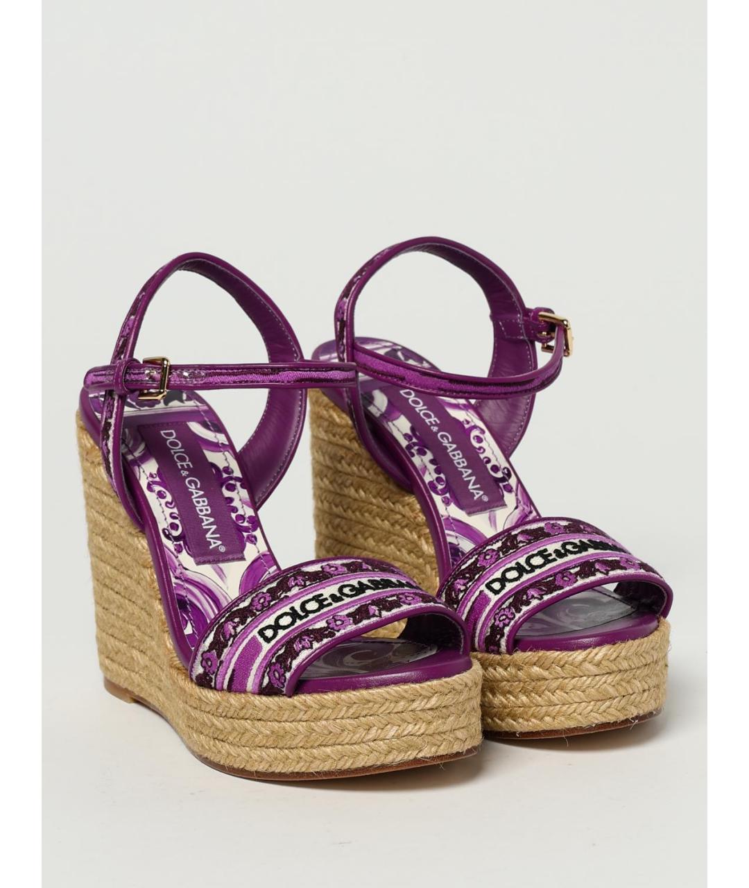 DOLCE&GABBANA Фиолетовые босоножки, фото 2