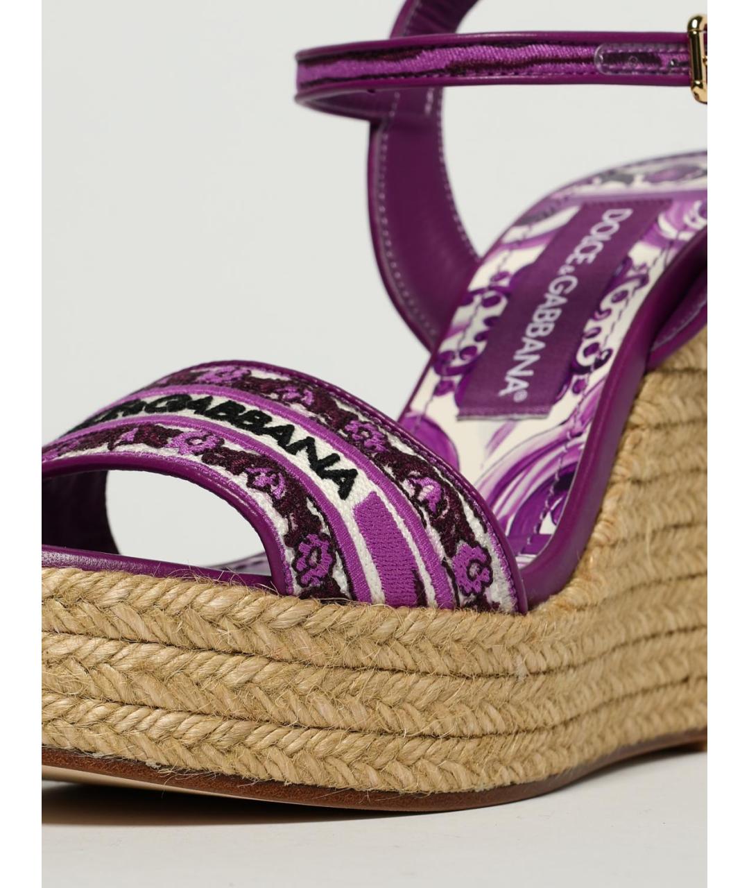 DOLCE&GABBANA Фиолетовые босоножки, фото 4