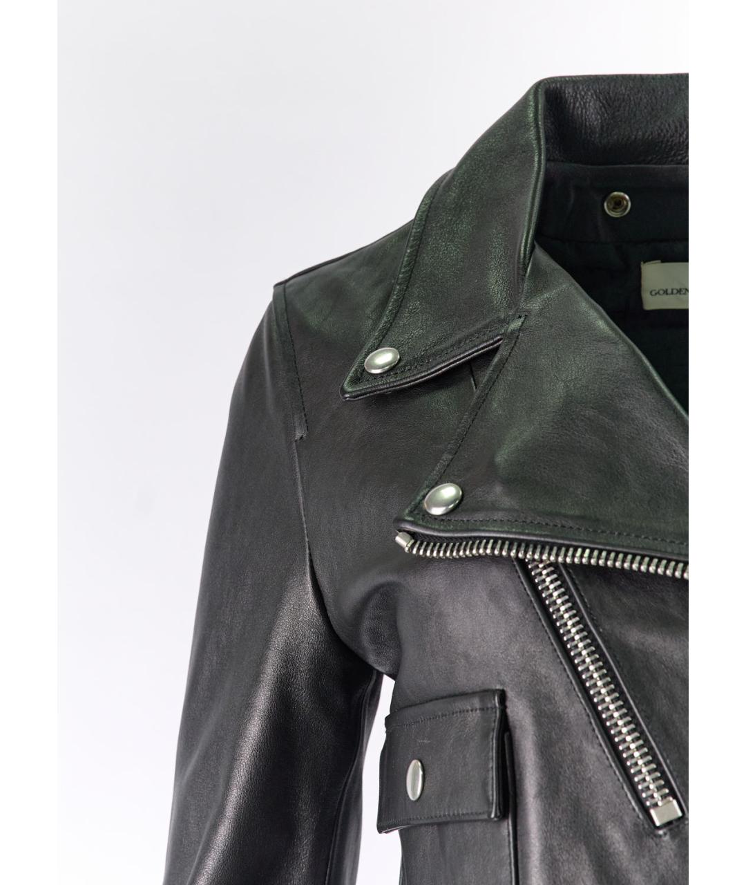 GOLDEN GOOSE DELUXE BRAND Черная кожаная куртка, фото 5