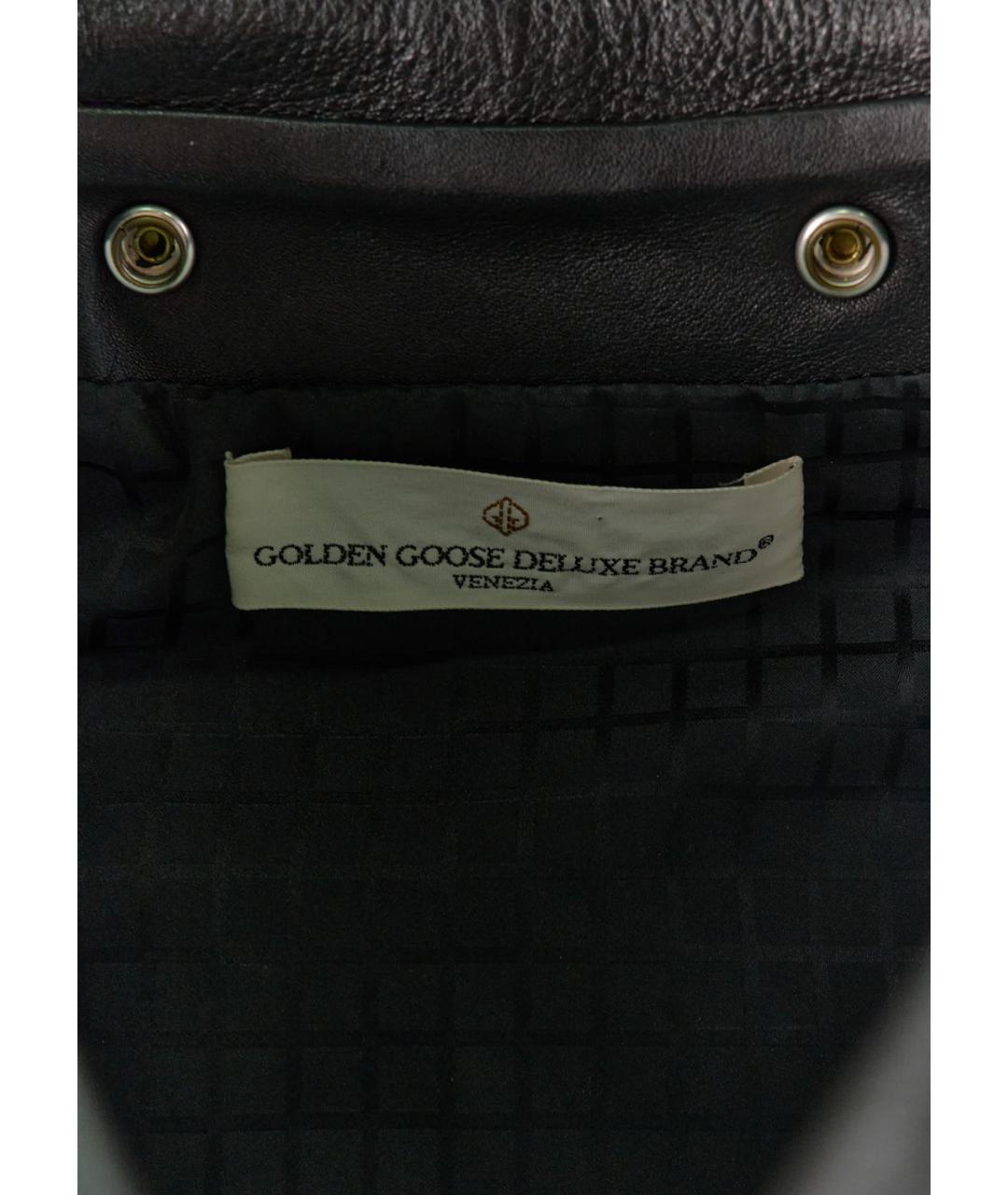 GOLDEN GOOSE DELUXE BRAND Черная кожаная куртка, фото 3