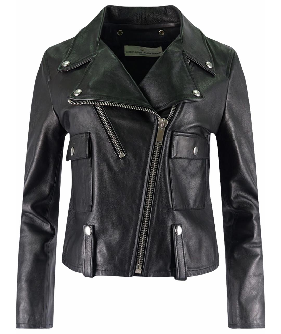 GOLDEN GOOSE DELUXE BRAND Черная кожаная куртка, фото 1