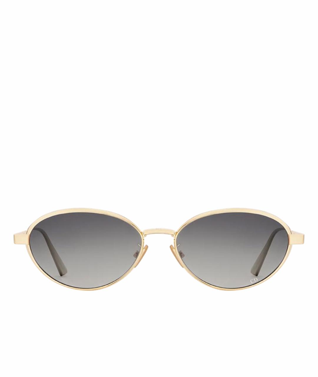 CHRISTIAN DIOR Золотые металлические солнцезащитные очки, фото 1