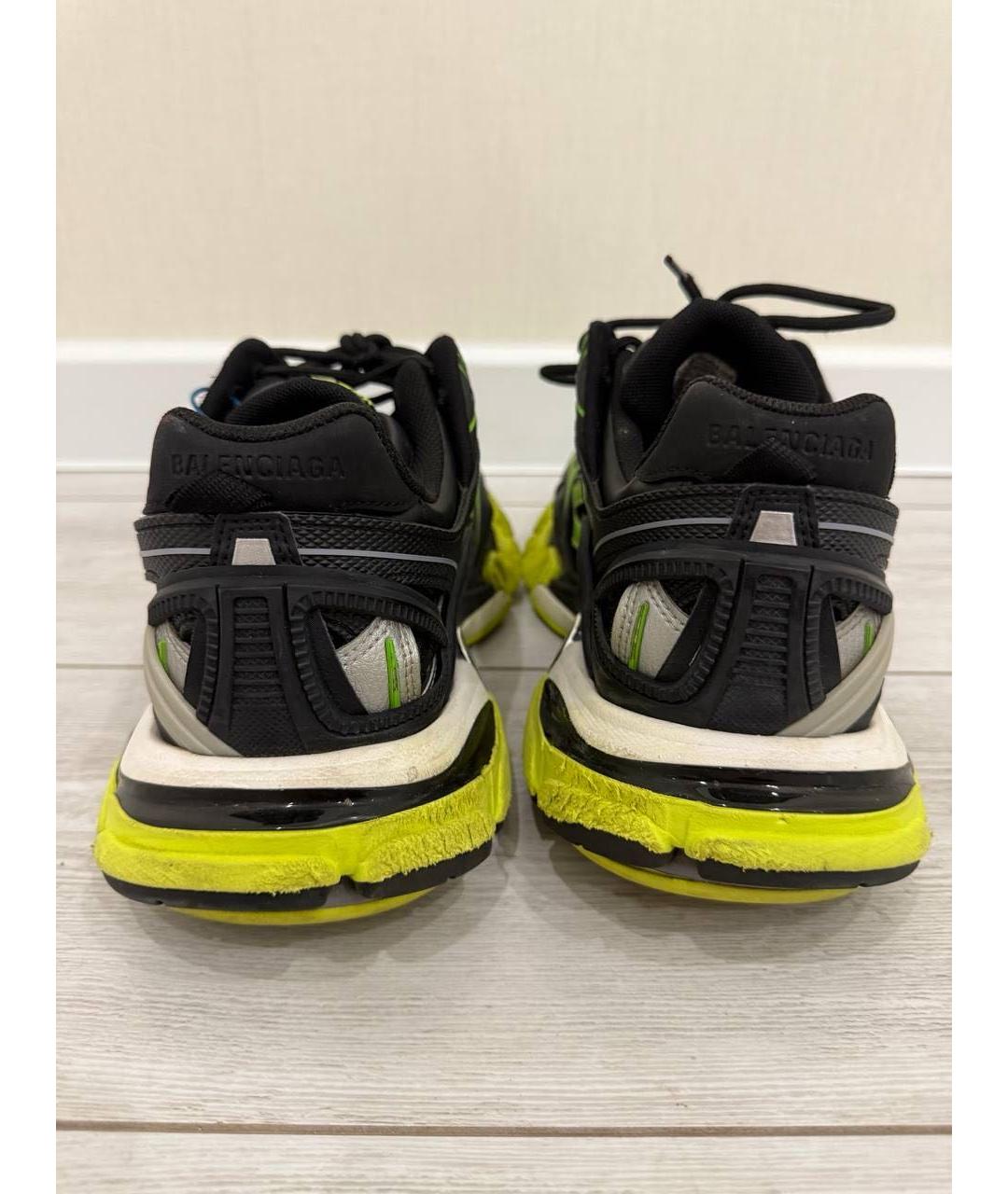 BALENCIAGA Черные синтетические низкие кроссовки / кеды, фото 4