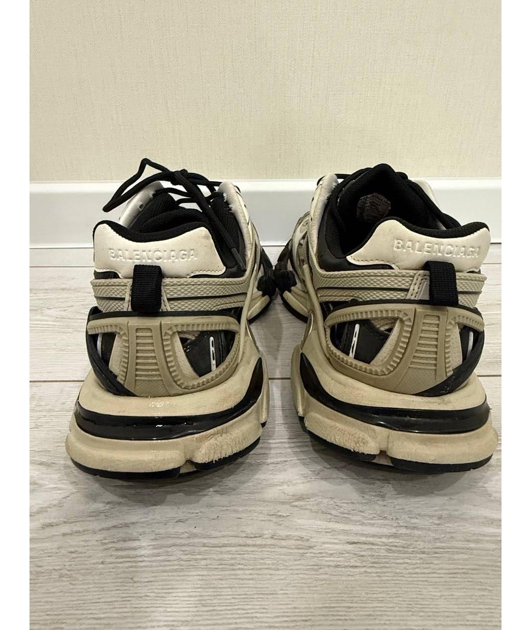 BALENCIAGA Бежевые синтетические низкие кроссовки / кеды, фото 3