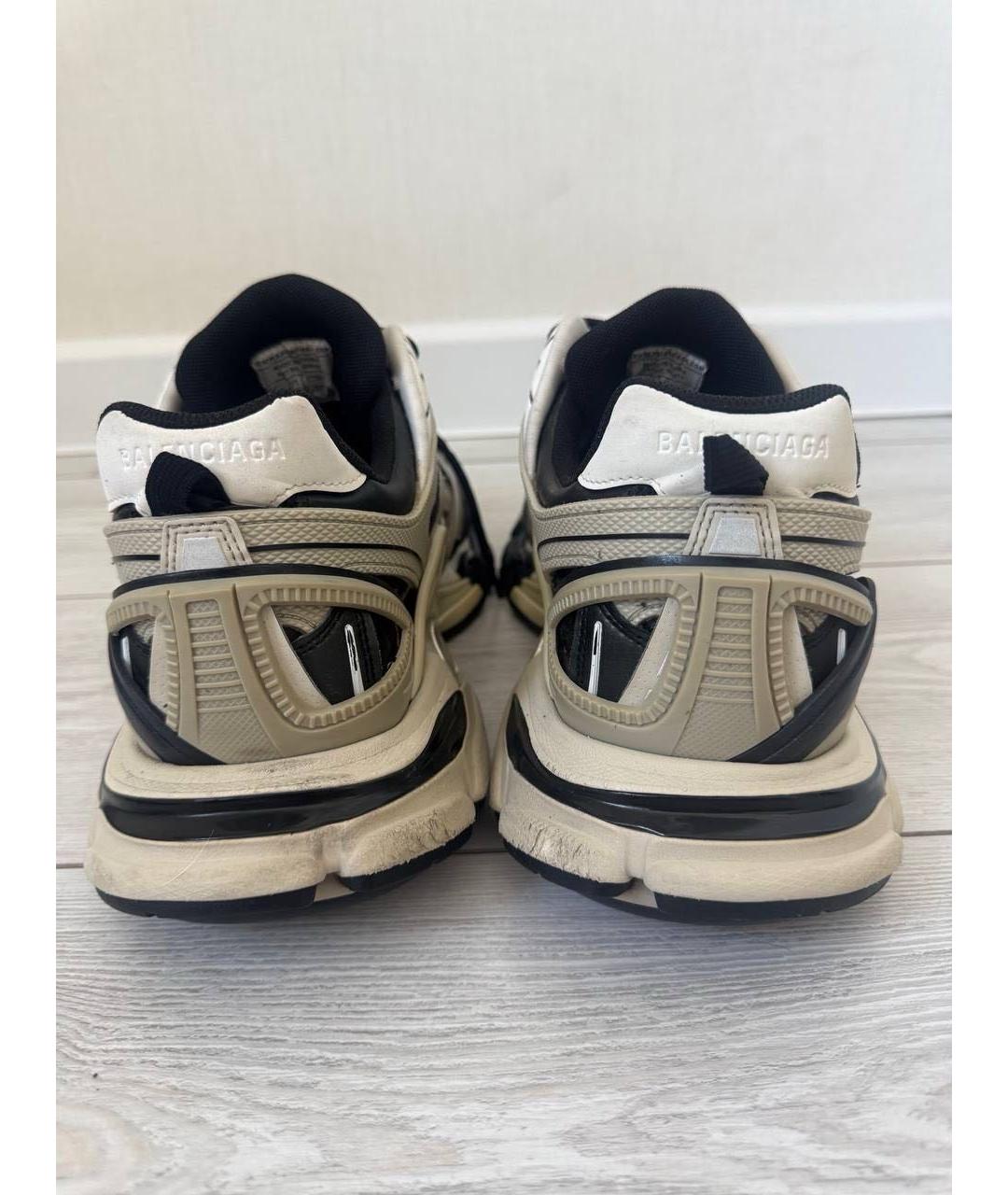 BALENCIAGA Бежевые синтетические низкие кроссовки / кеды, фото 4