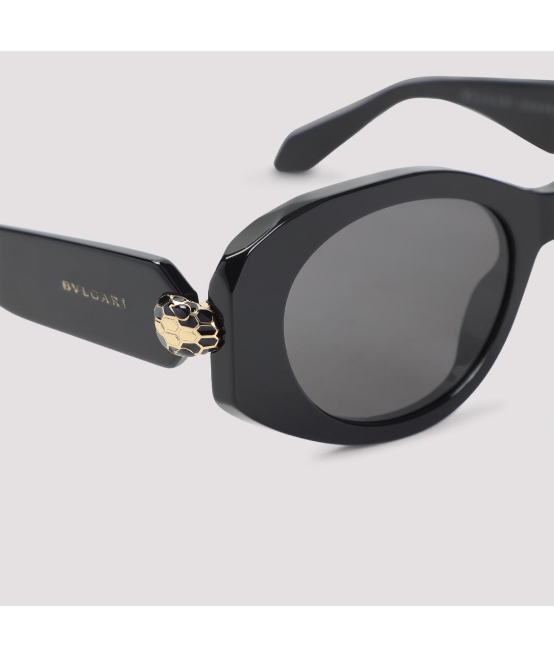 BVLGARI Черные пластиковые солнцезащитные очки, фото 5