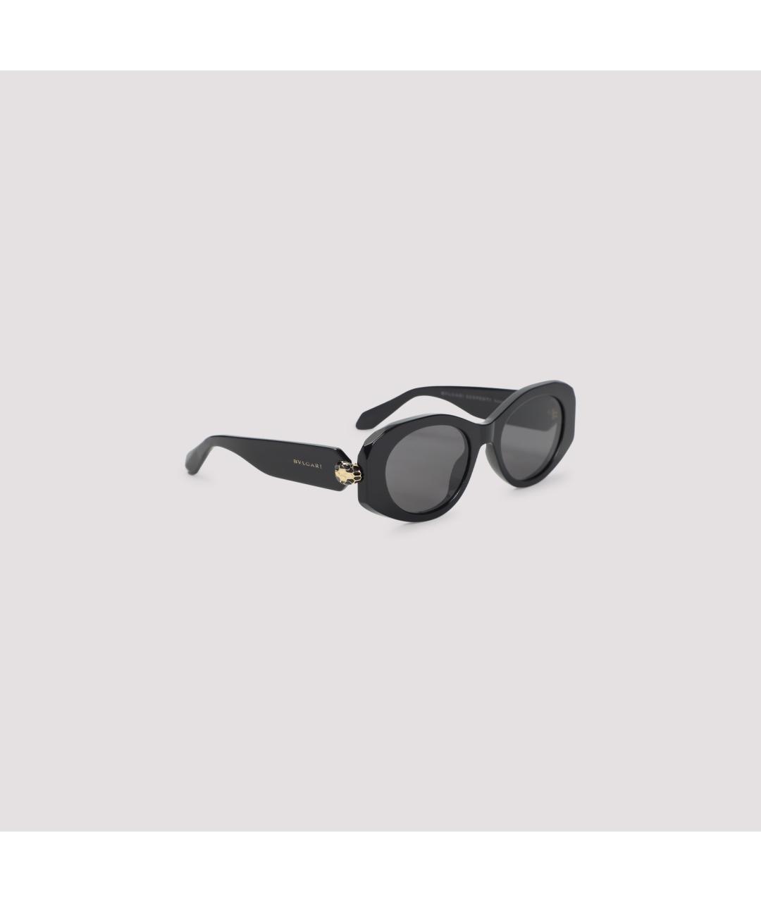 BVLGARI Черные пластиковые солнцезащитные очки, фото 2