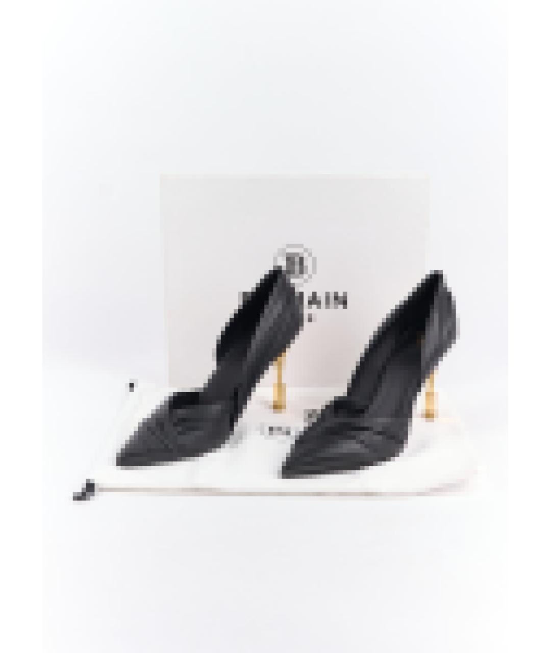 BALMAIN Черные кожаные туфли, фото 6