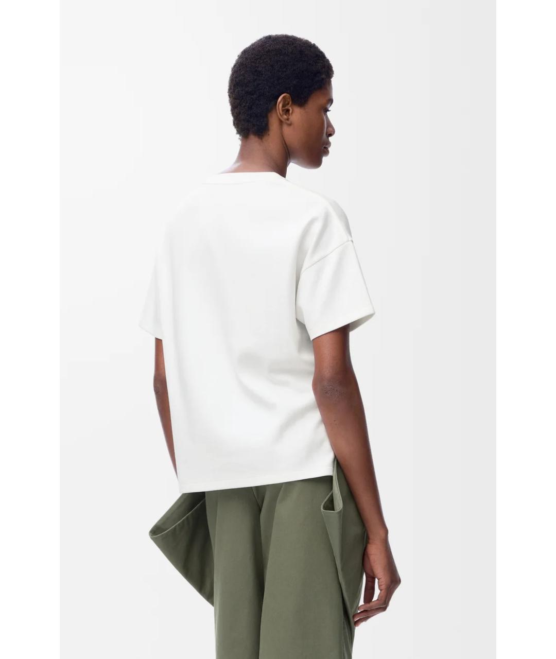 LOEWE Белая хлопковая футболка, фото 4
