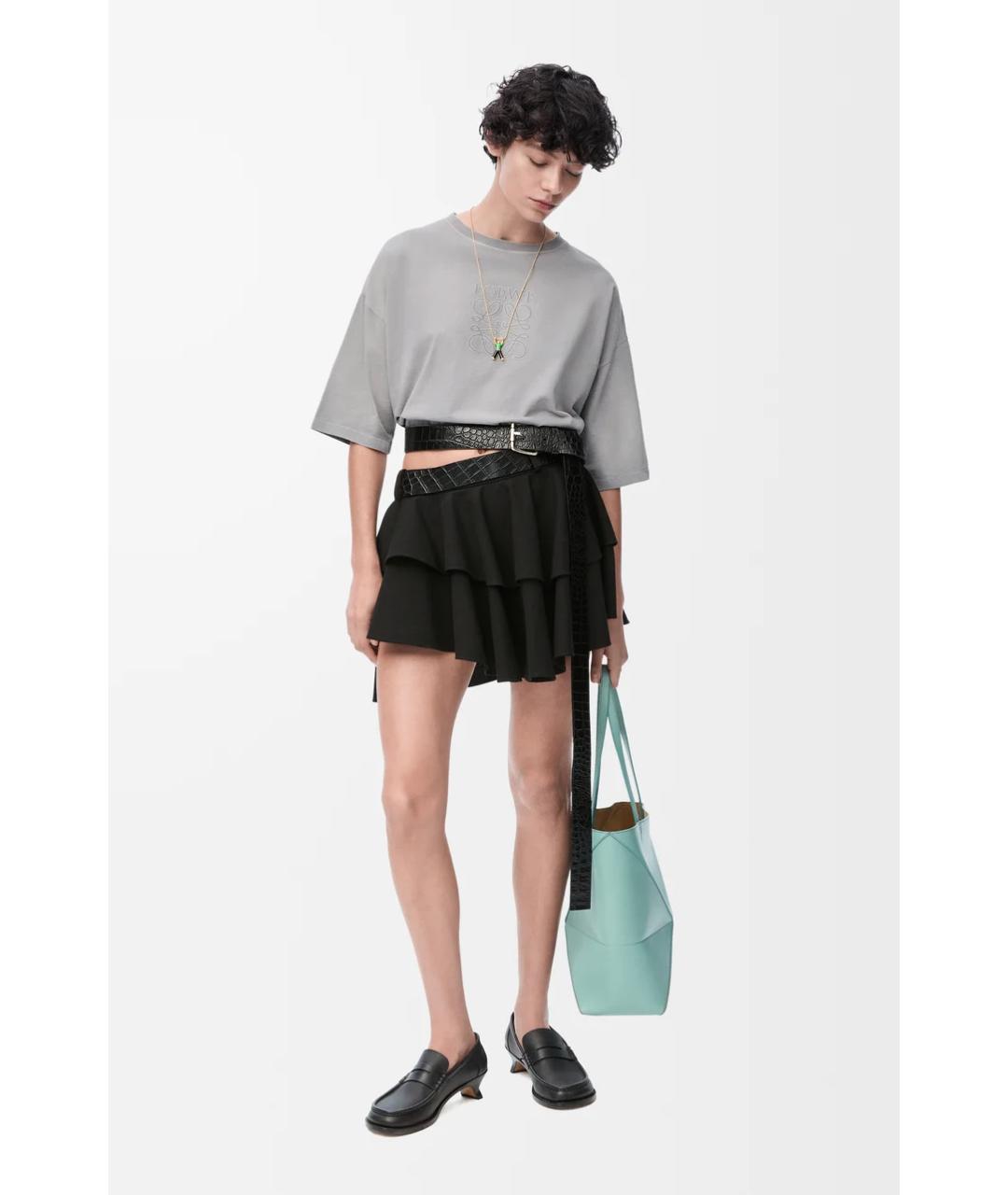 LOEWE Серая хлопковая футболка, фото 2