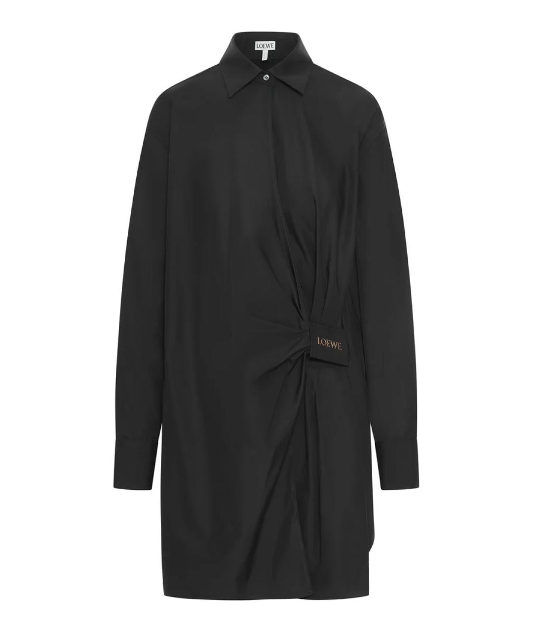 LOEWE Черное хлопковое повседневное платье, фото 1