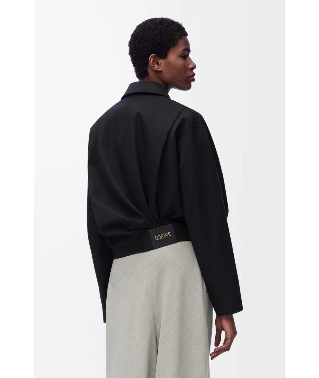 LOEWE Черная хлопковая куртка, фото 4