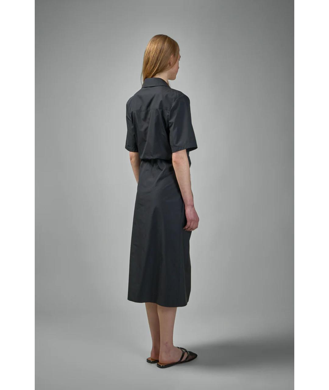 LOEWE Черное хлопковое повседневное платье, фото 4
