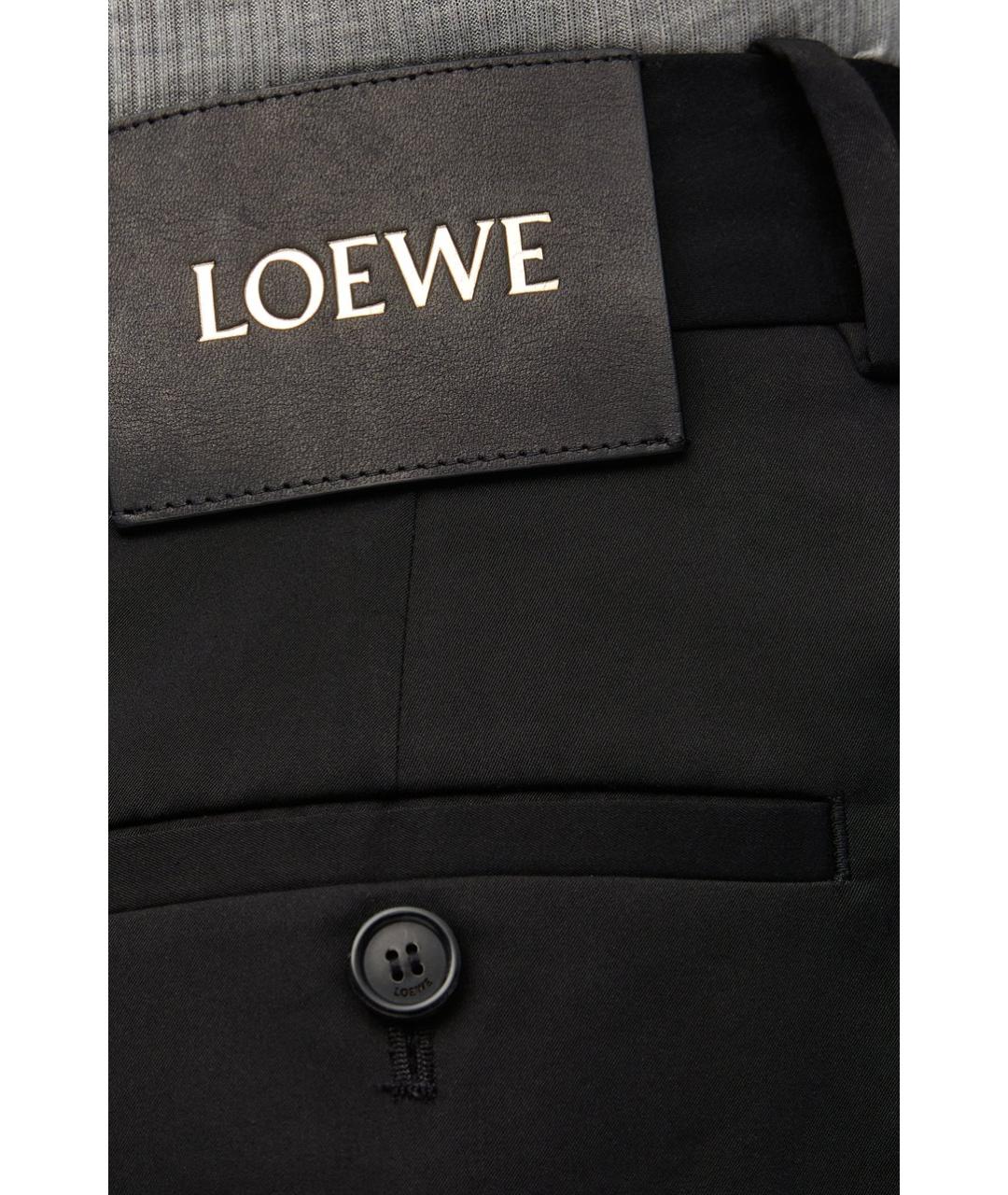 LOEWE Черные хлопковые шорты, фото 5