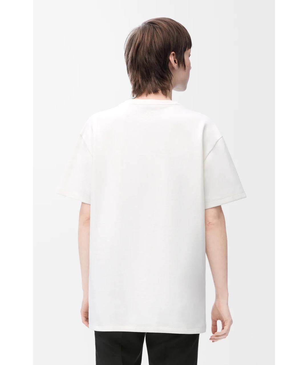 LOEWE Белая хлопковая футболка, фото 4