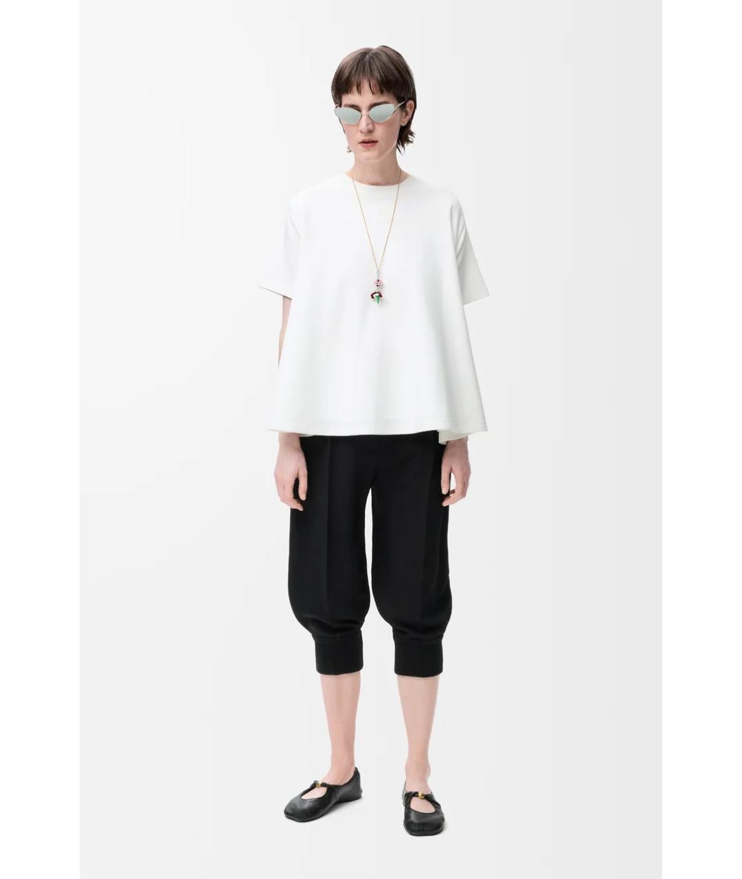 LOEWE Белая хлопковая футболка, фото 2