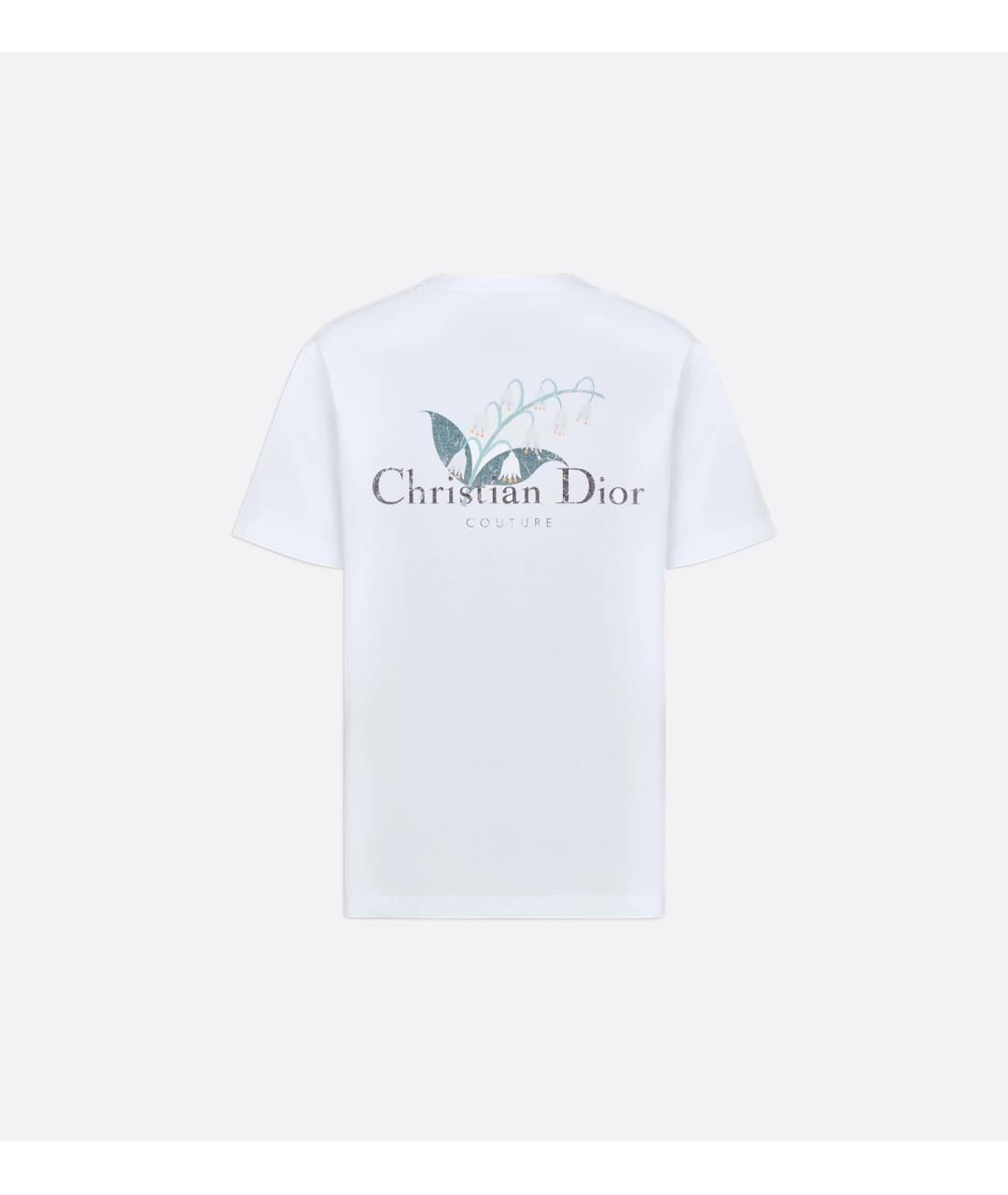 CHRISTIAN DIOR Белая хлопковая футболка, фото 4