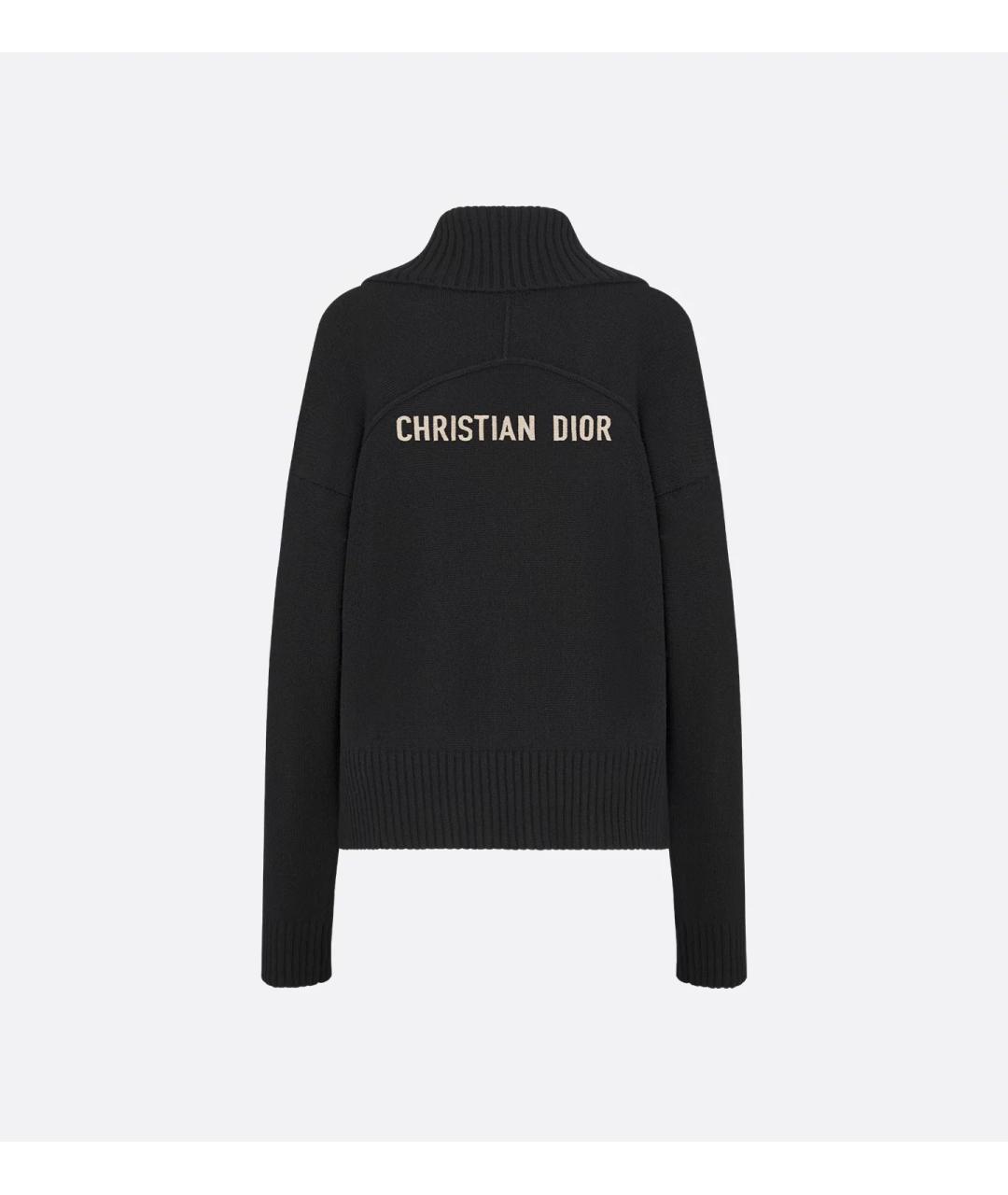 CHRISTIAN DIOR Черный кашемировый джемпер / свитер, фото 2