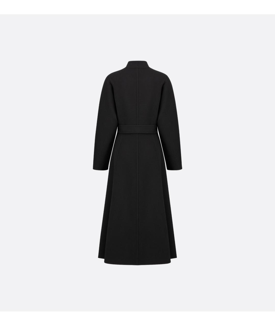 CHRISTIAN DIOR Черное шерстяное пальто, фото 2