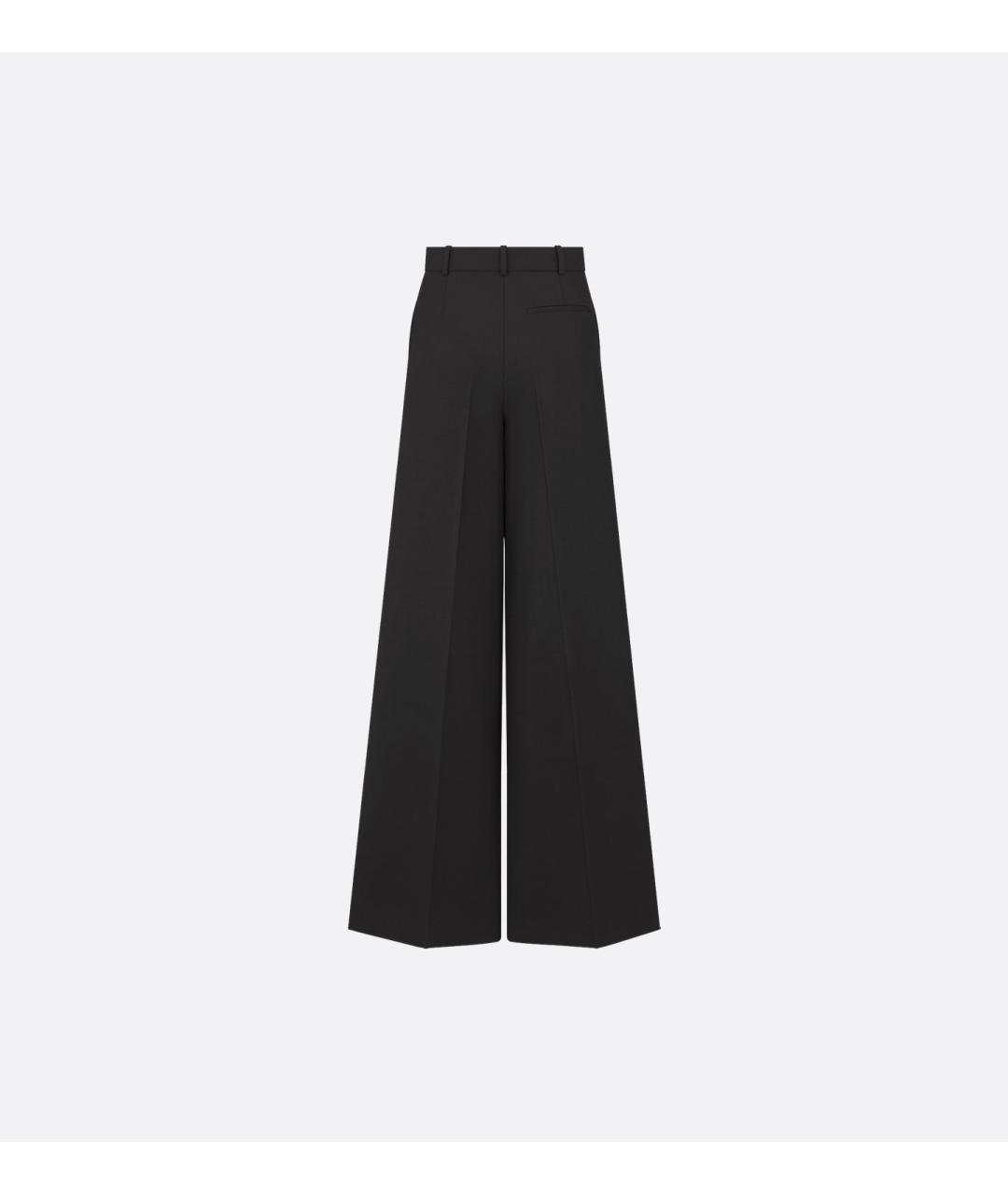 CHRISTIAN DIOR Черные шерстяные прямые брюки, фото 2