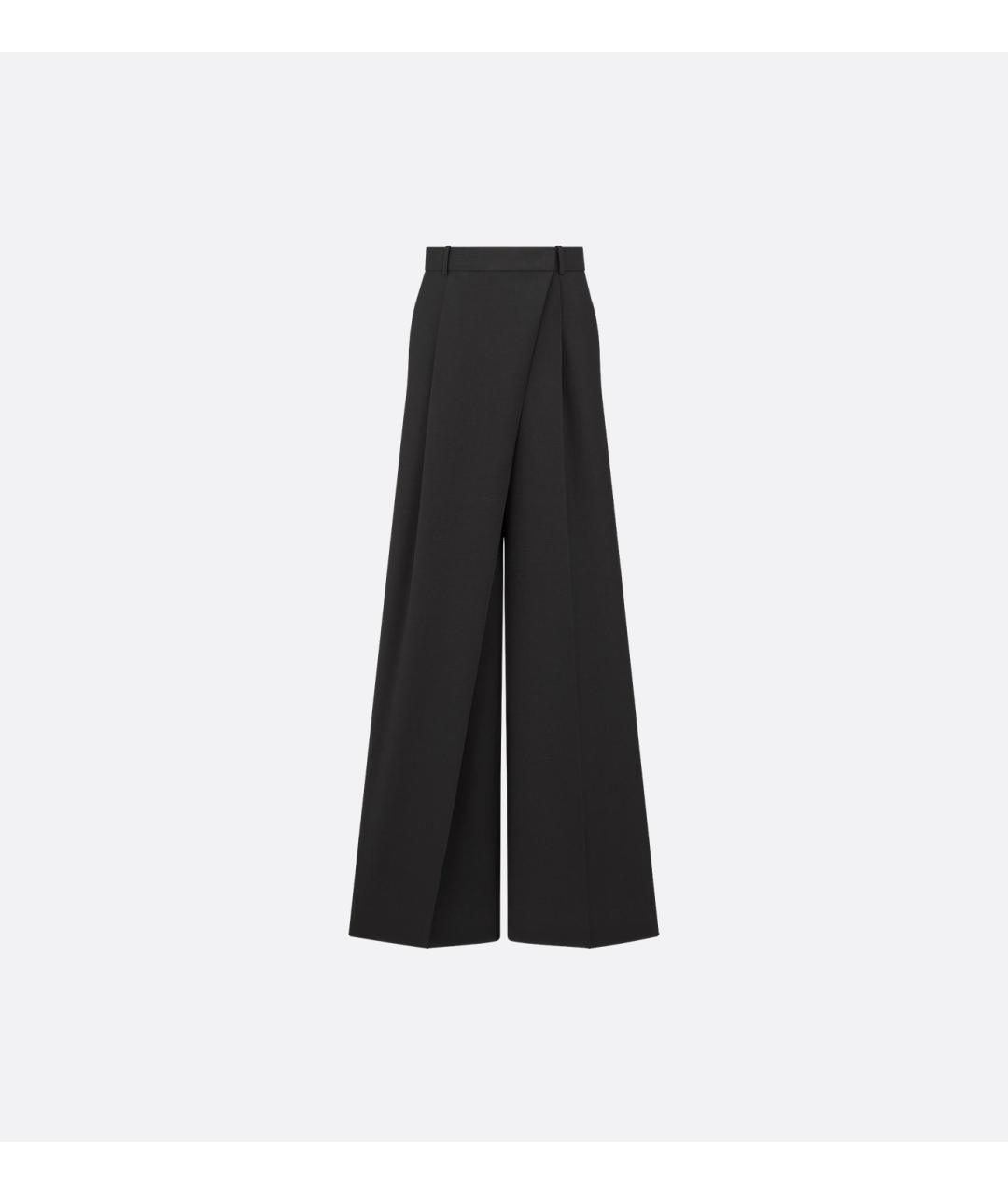 CHRISTIAN DIOR Черные шерстяные прямые брюки, фото 3