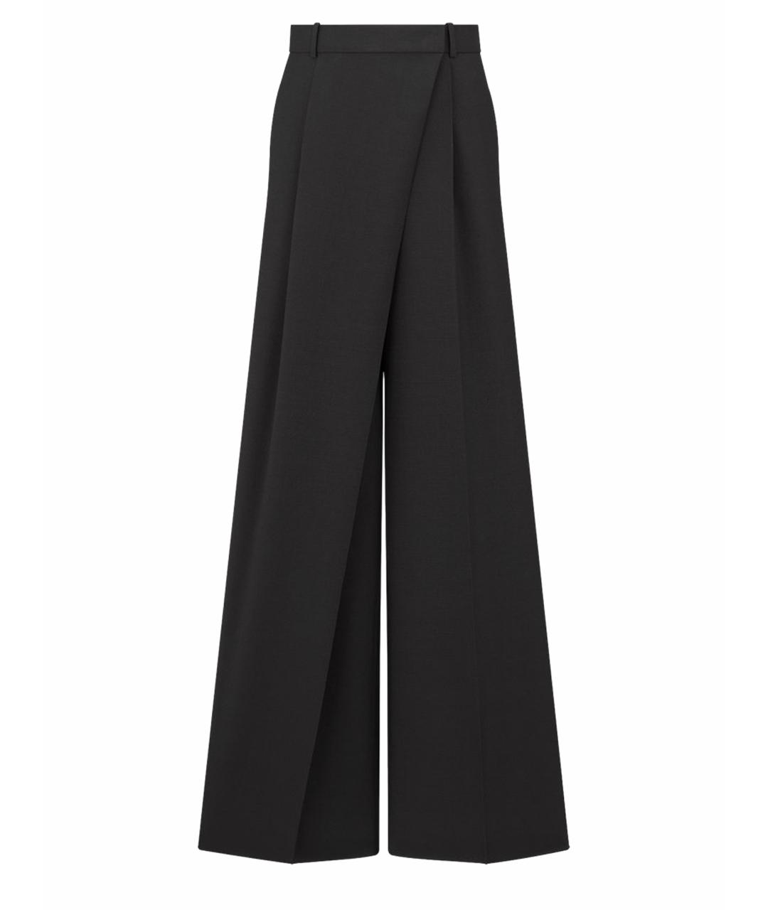 CHRISTIAN DIOR Черные шерстяные прямые брюки, фото 1