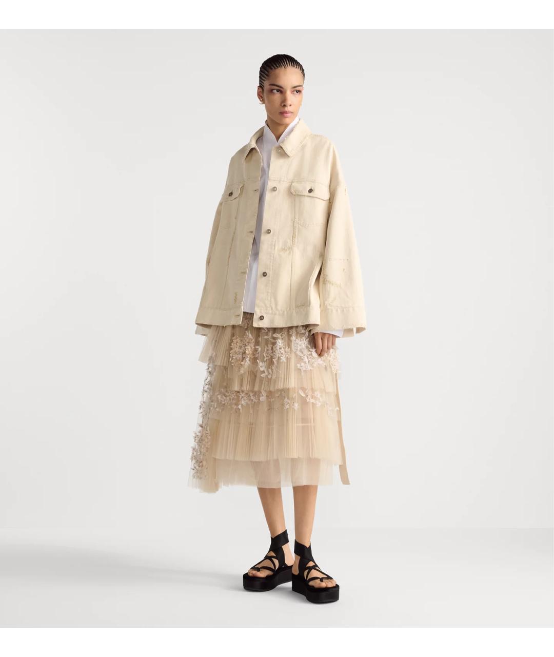 CHRISTIAN DIOR Бежевая хлопковая куртка, фото 4
