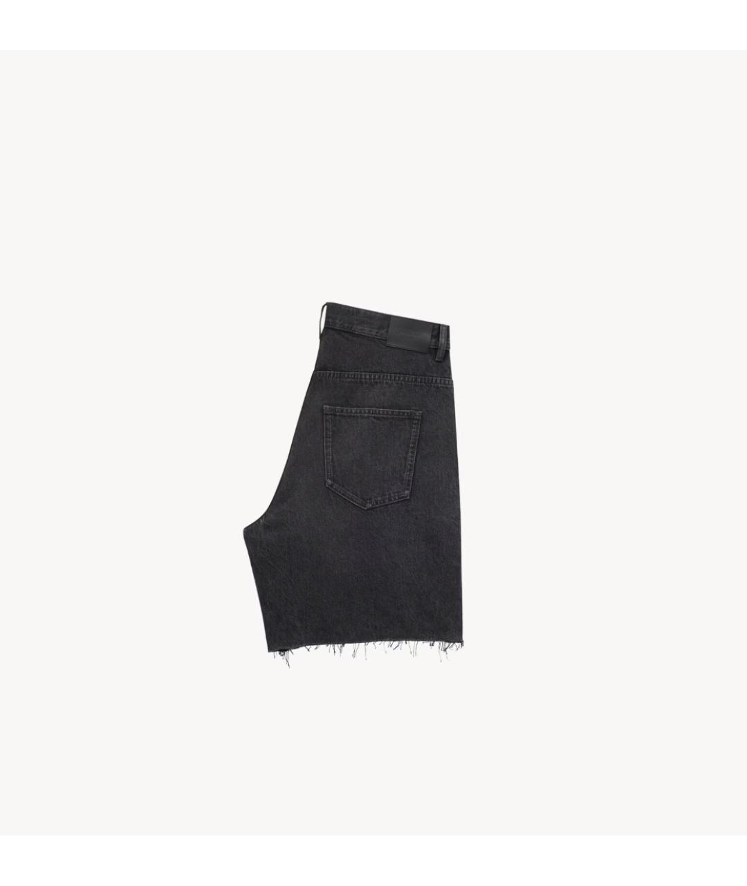 SAINT LAURENT Черные хлопковые прямые джинсы, фото 2