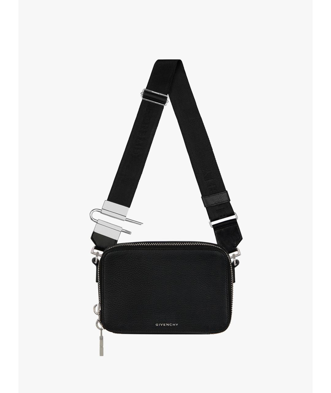 GIVENCHY Черная кожаная сумка на плечо, фото 3