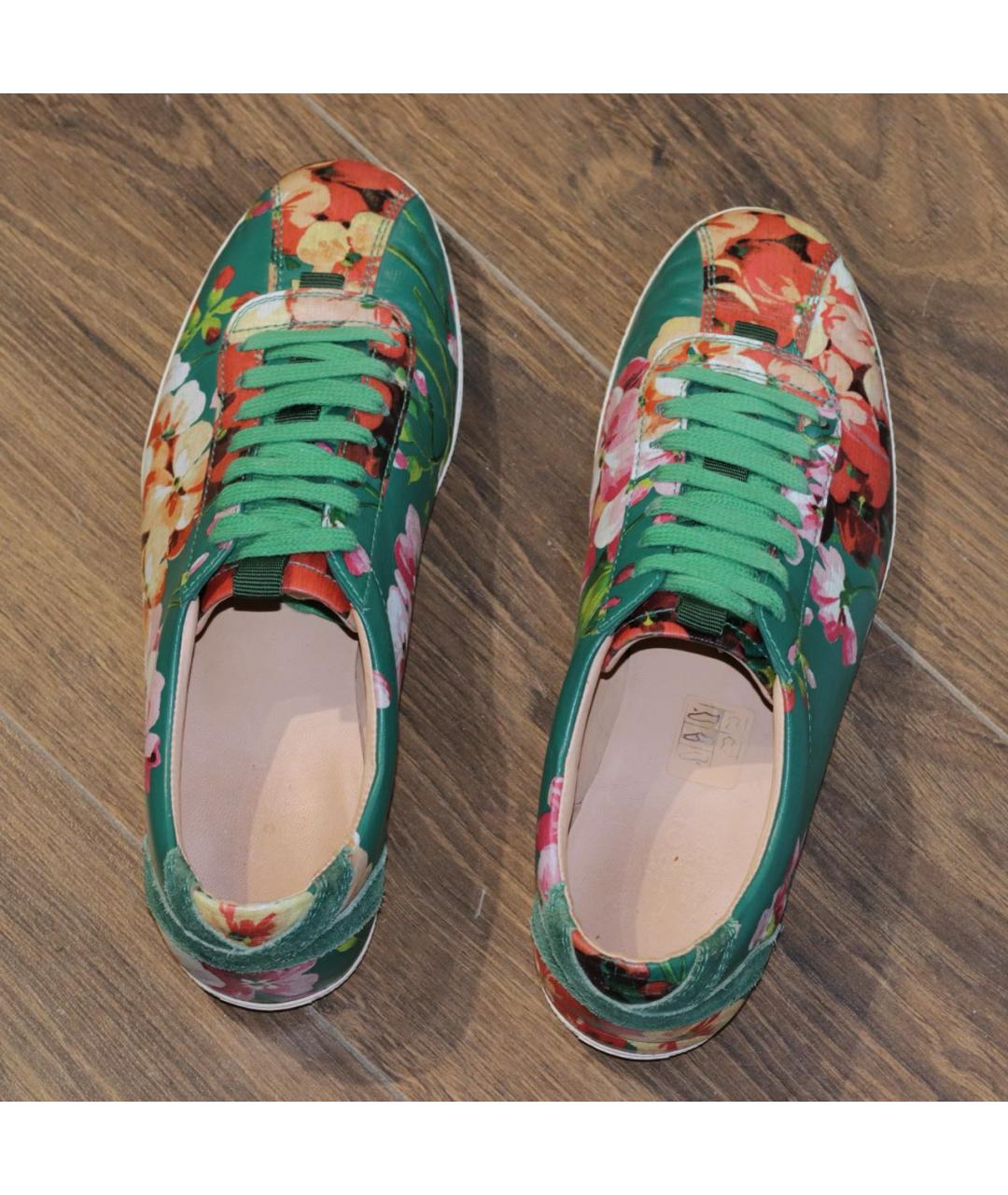GUCCI Мульти кожаные кеды, фото 4
